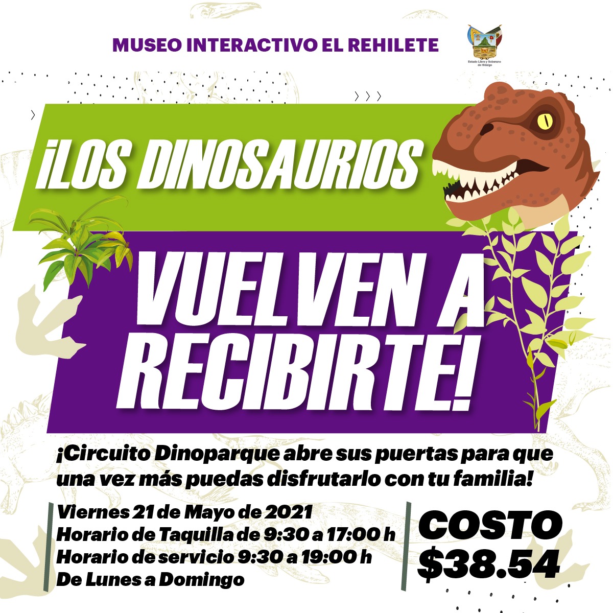 Reabren este 21 de mayo el Dinoparque de Pachuca Reabren este 21 de mayo el Dinoparque de Pachuca