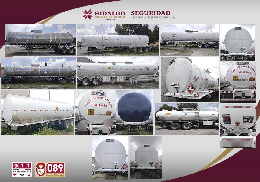 SSPH asegura 15 tanques cisterna y más de 26 mil litros de hidrocarburo en Atotonilco de Tula