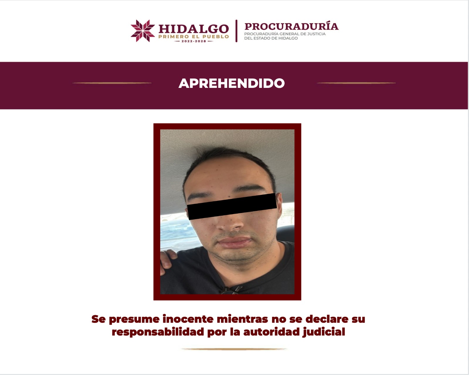 Es aprehendido y vinculado a proceso probable responsable de agresión a un adolescente en Pachuca