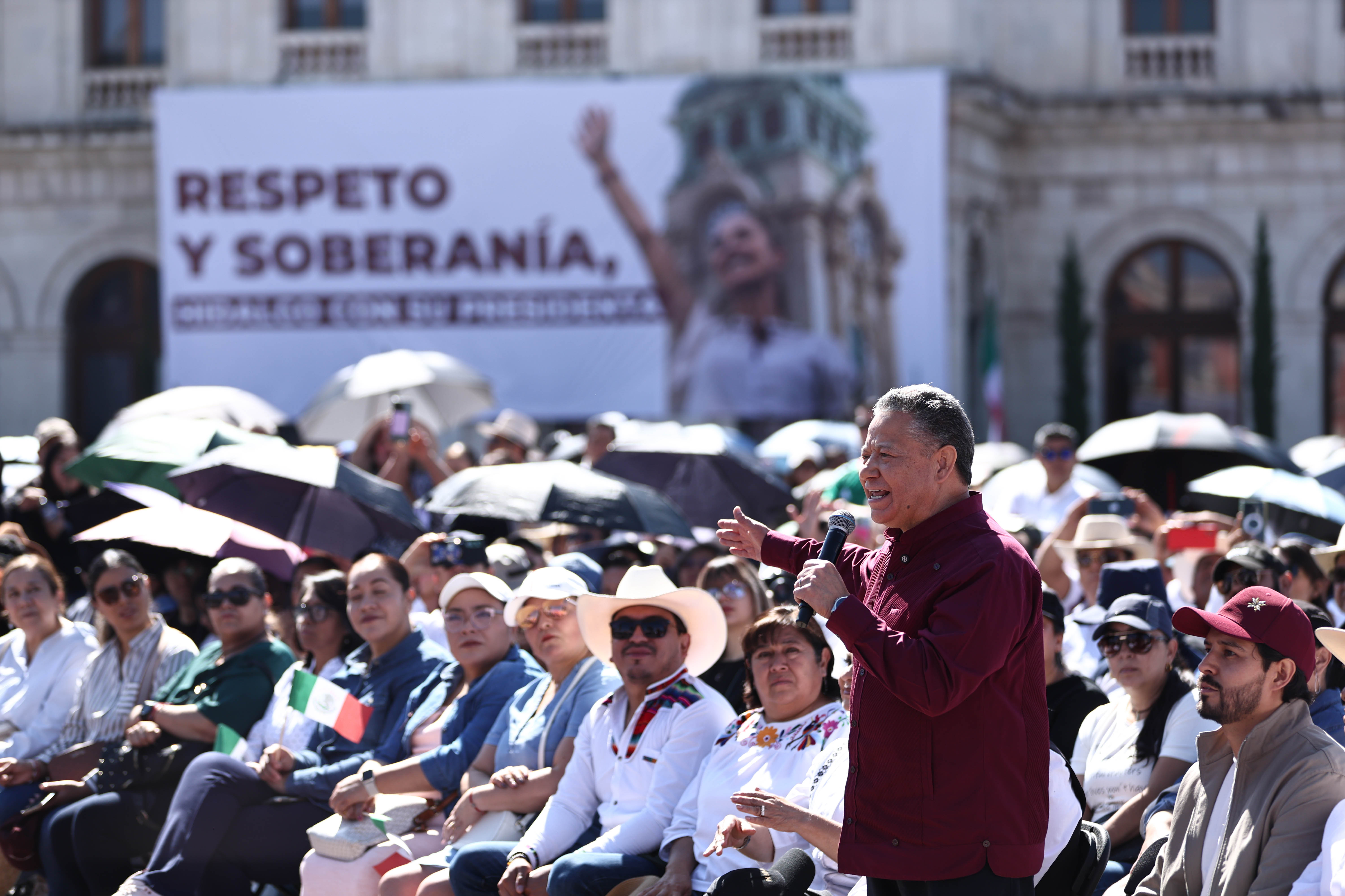 “Las hidalguenses y los hidalguenses estamos con usted”, reitera Menchaca a Sheinbaum