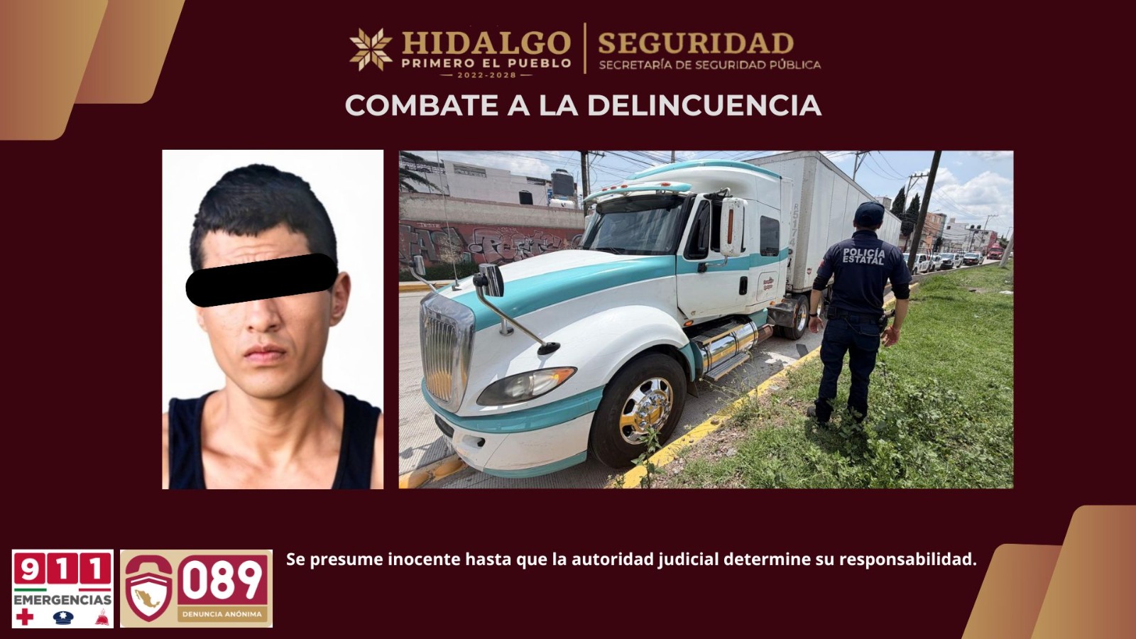 SSPH recupera tractocamión con más de 24 toneladas de mercancía