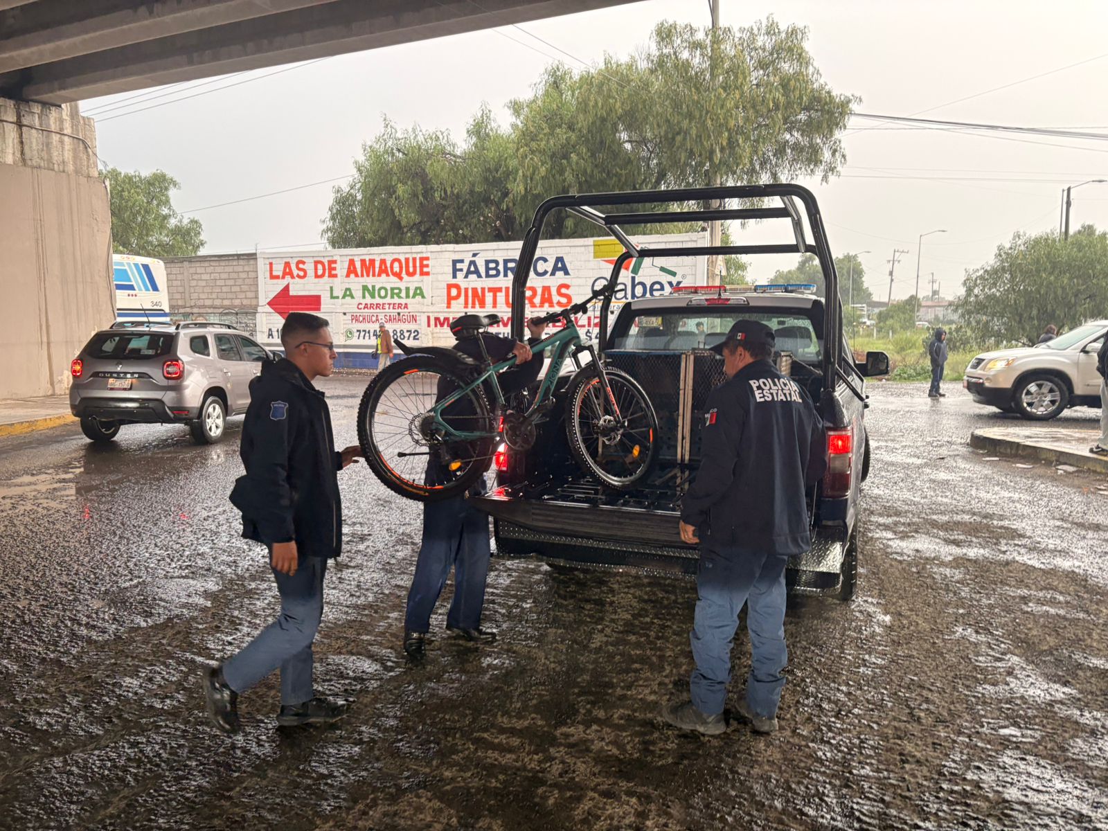 Policía refuerza vigilancia por lluvias en Pachuca y Mineral de la Reforma