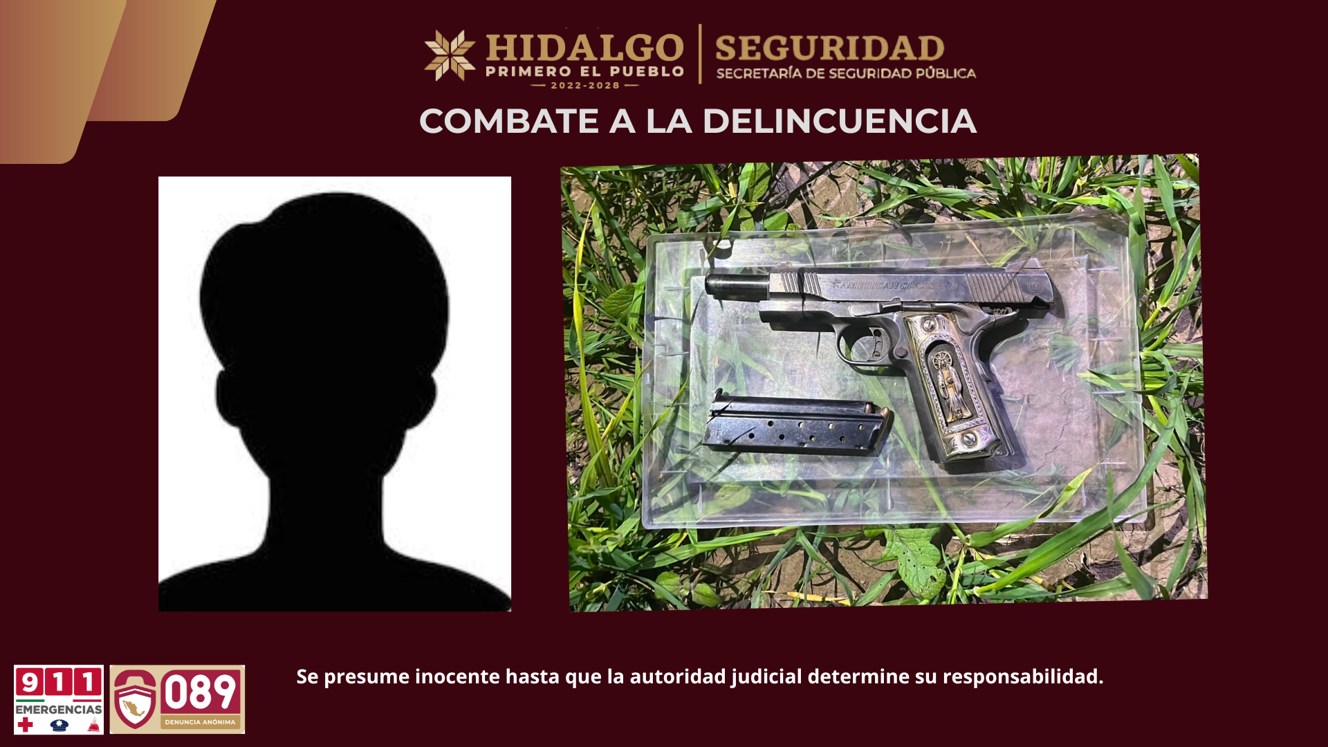 SSPH detiene a presunto homicida
