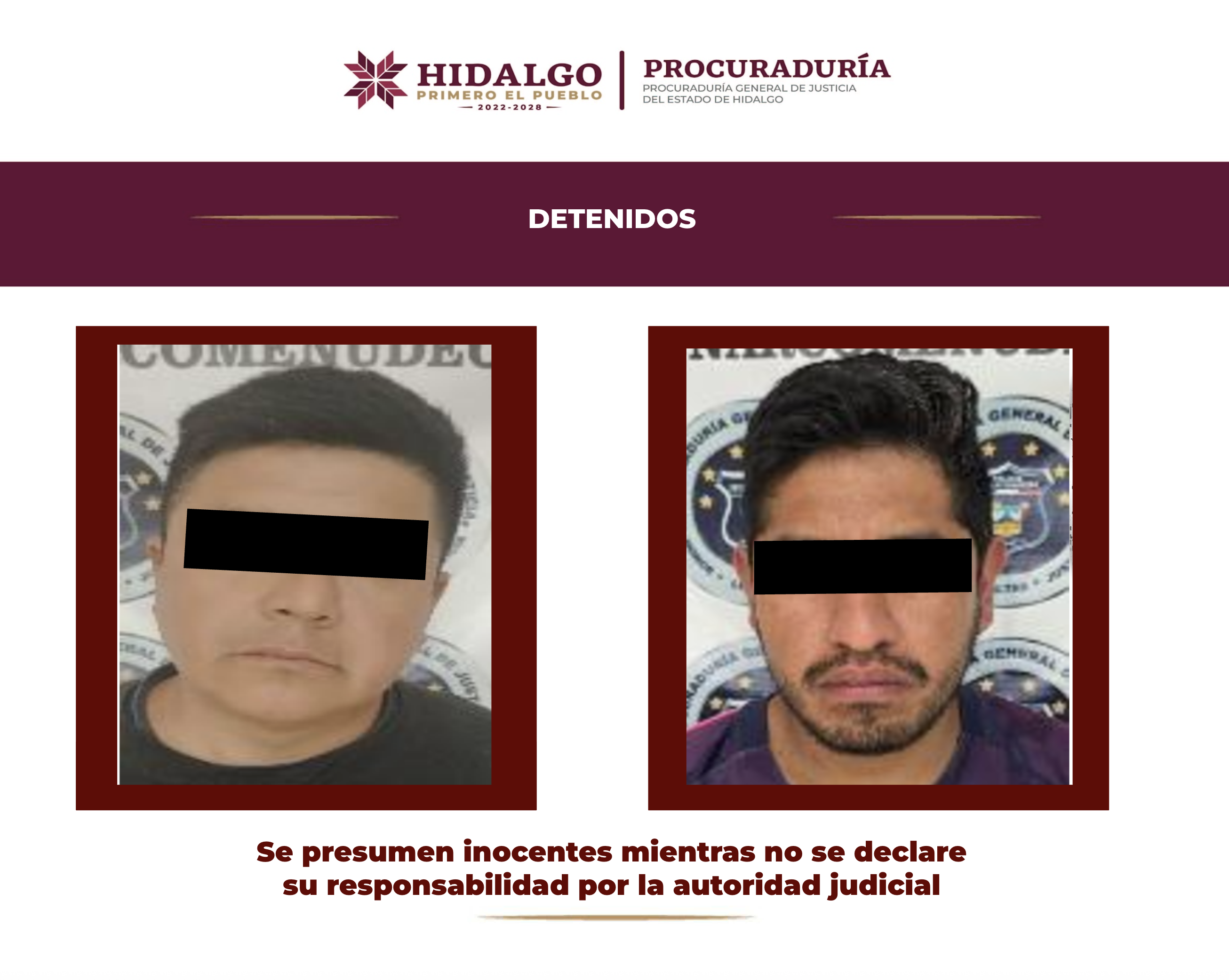 Dos personas detenidas; drogas, armas de fuego y cartuchos útiles asegurados durante cateo de la PGJEH en Pachuca