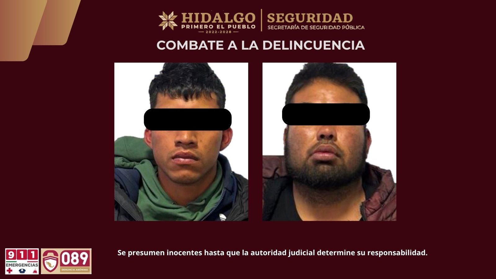 Asegura SSPH a generadores de violencia en Zempoala; portaban armas largas abastecidas