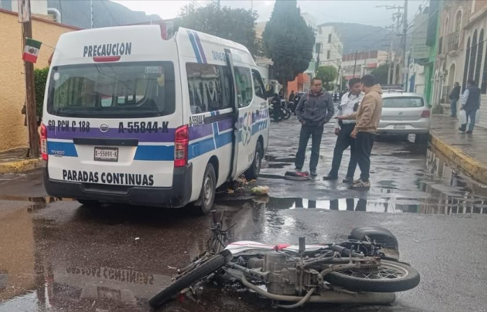 Reportan accidente vial en calles del Centro de la Zona Metropolitana