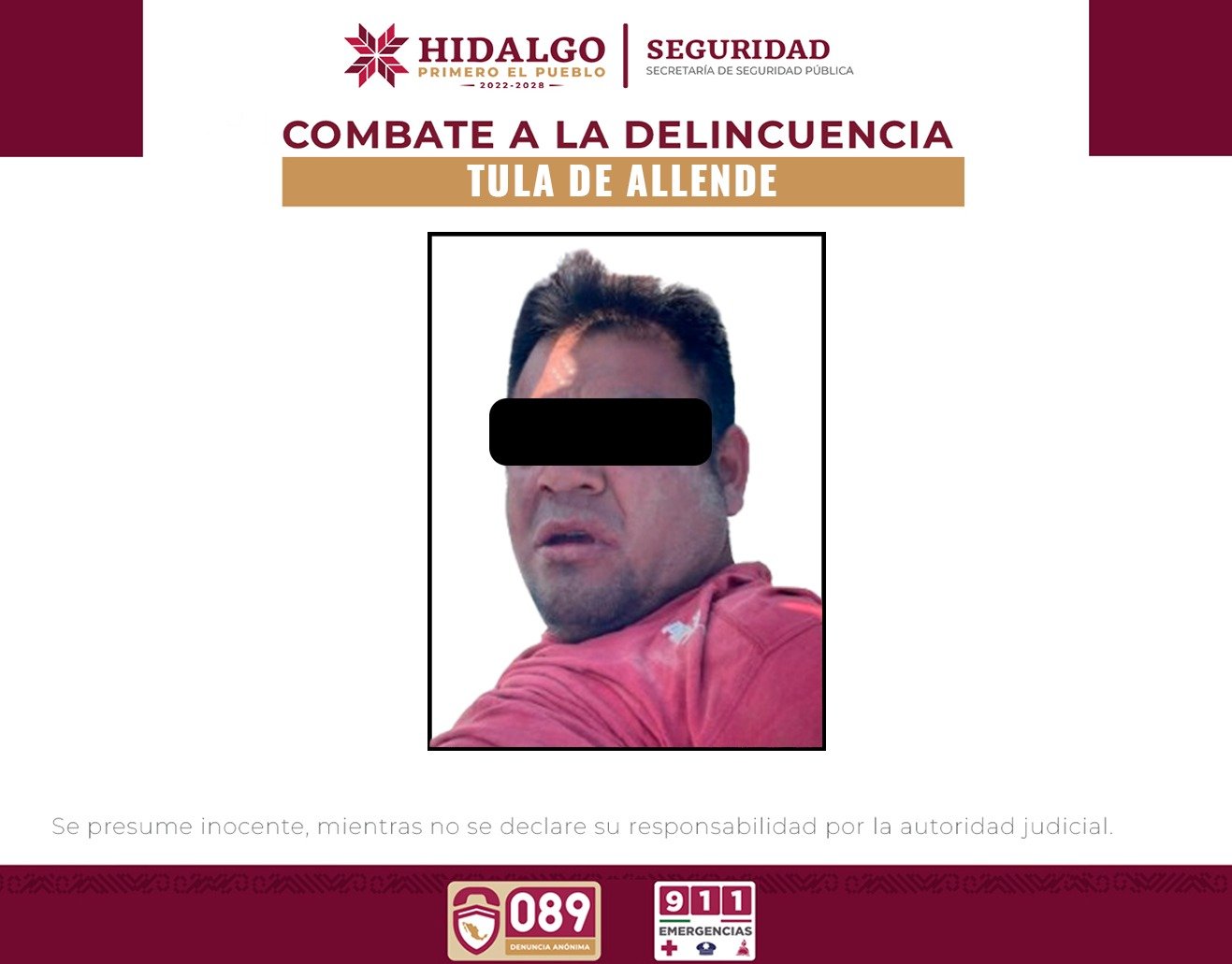 Coordinación operativa permite detener a una persona por presunto robo a transporte de carga